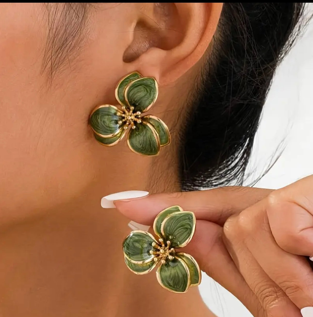 Boucles d’oreilles floral